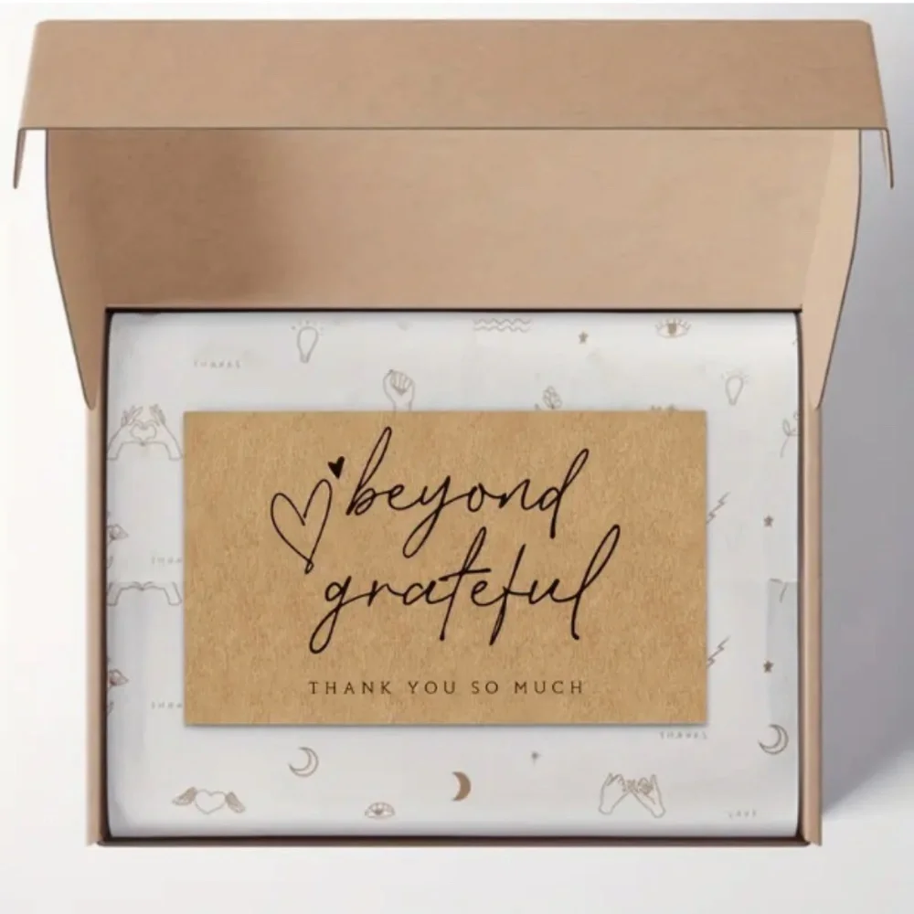NEW 30 PCS BEYOND GRATEFUL THANK YOU SO MUCH APPRECIATION PAPER BUSINESS CARDS